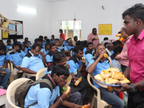 T-shirts Snacks Biriyani at Blind School2